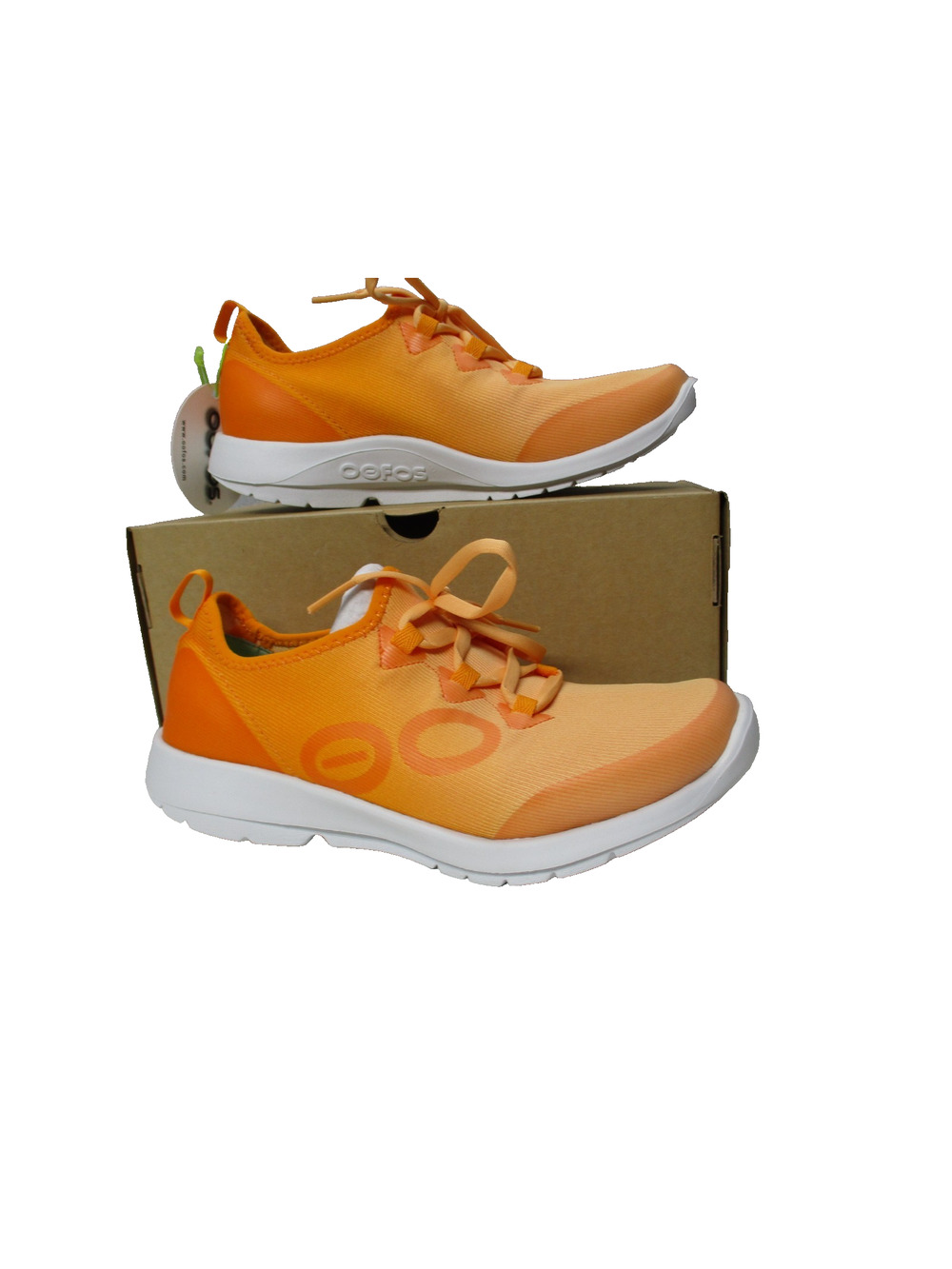 OOFOS OOmg Sport LS Low Recovery Shoes Orange Glow Mutare Womens Sz 7.5
